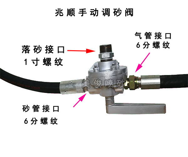 兆顺手动调砂阀小喷砂罐砂量调节阀